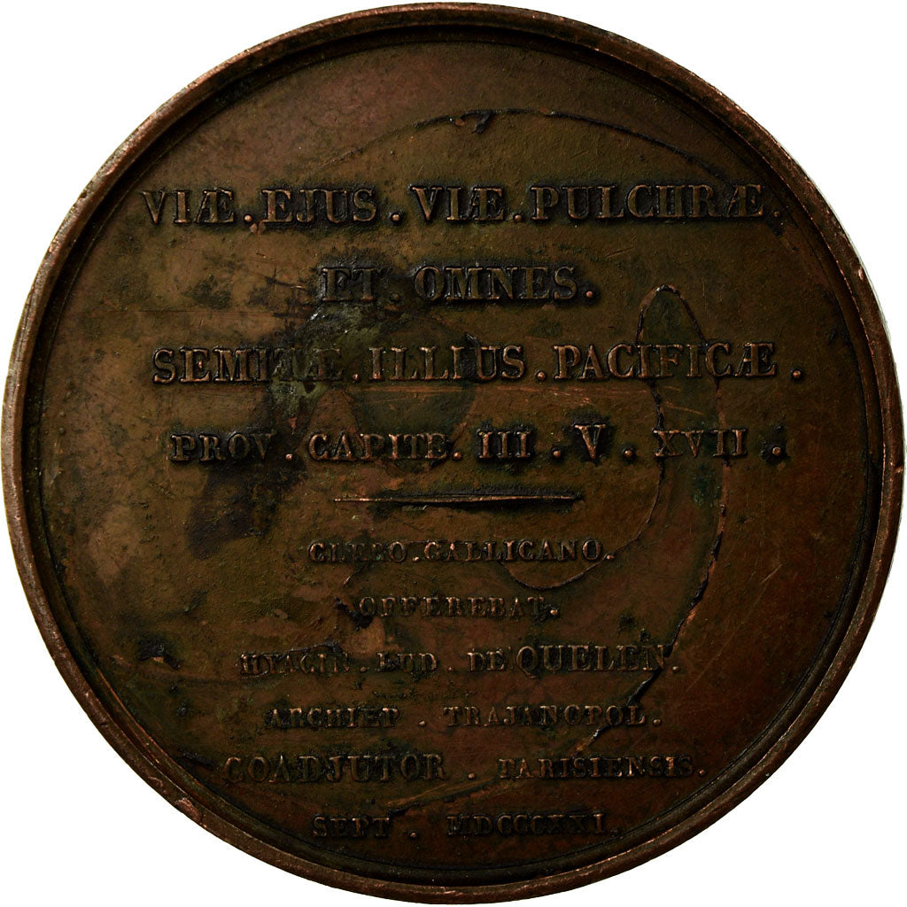France, Medal, Talleyrand-Périgord, Archevêque de Paris, 1821, Chardigny
