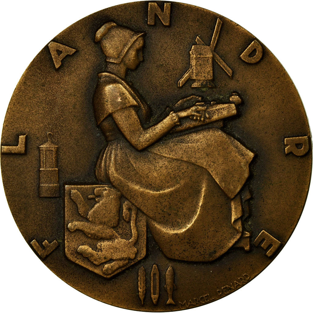 France, Medal, Compagnie Générale Transatlantique, Flandre, Renard, MS(60-62)