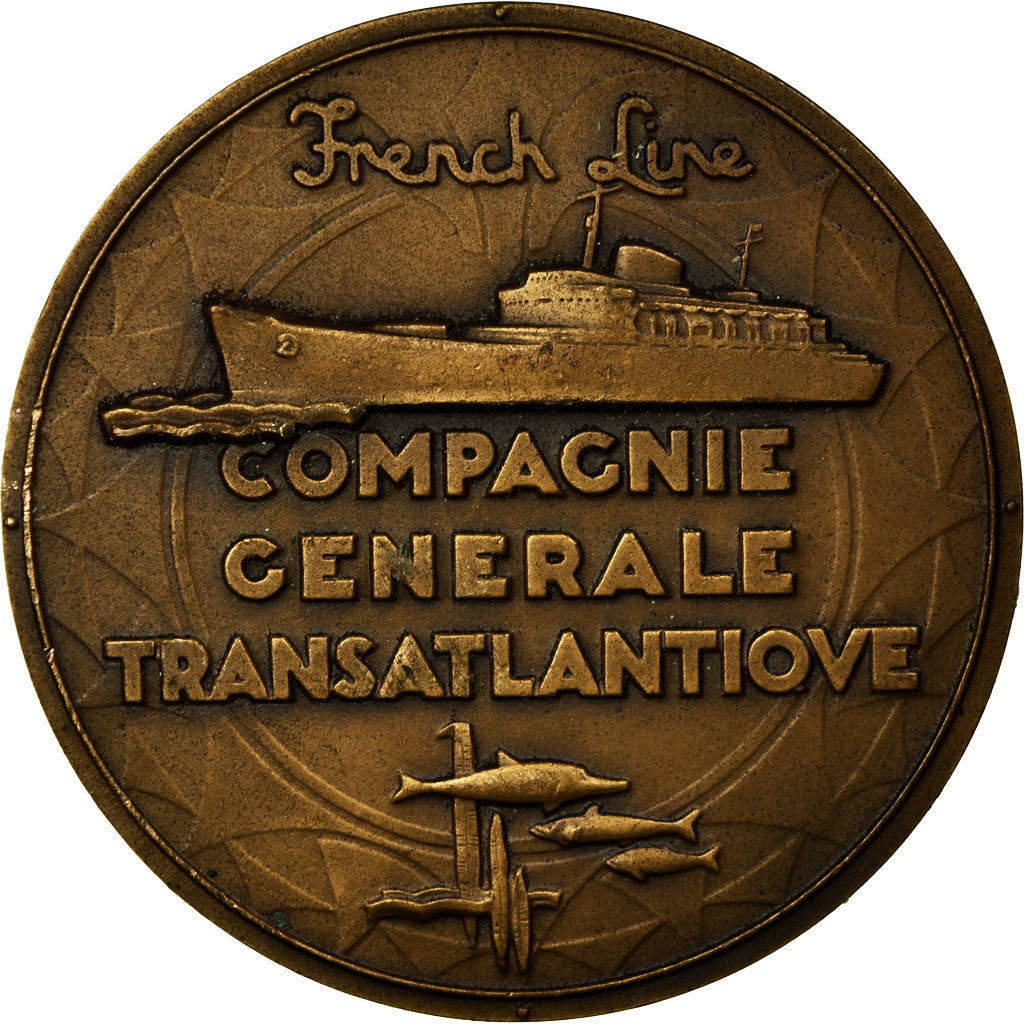 France, Medal, Compagnie Générale Transatlantique, Flandre, Renard, MS(60-62)