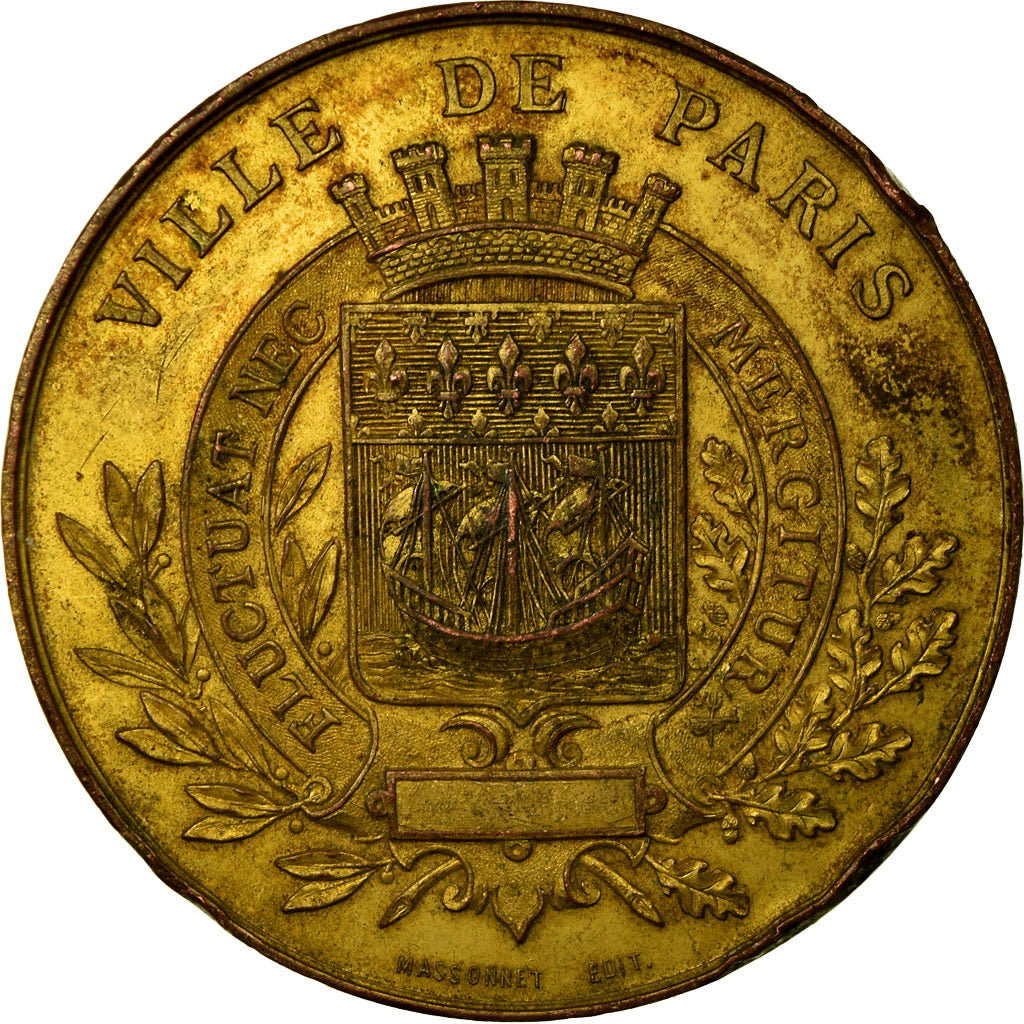 France, Médaille, Exposition Internationale de Paris, 1897, Massonnet, TB+