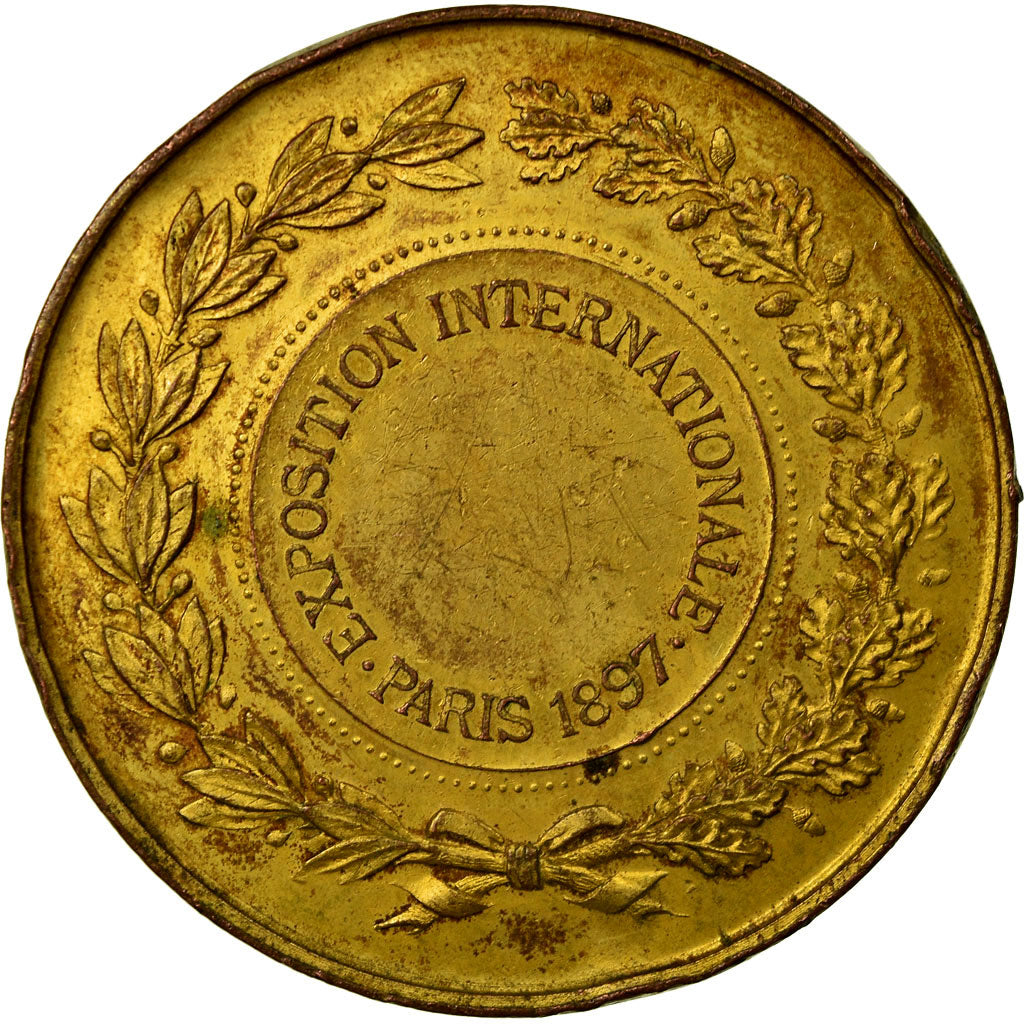 France, Médaille, Exposition Internationale de Paris, 1897, Massonnet, TB+