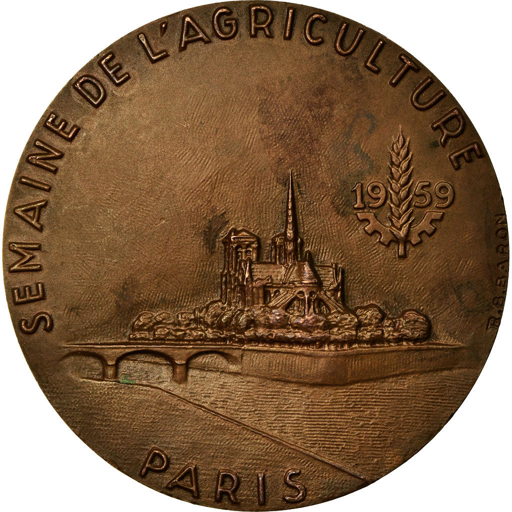 France, Medal, Semaine de l'Agriculture, Paris, 1959, Baron, MS(63), Bronze