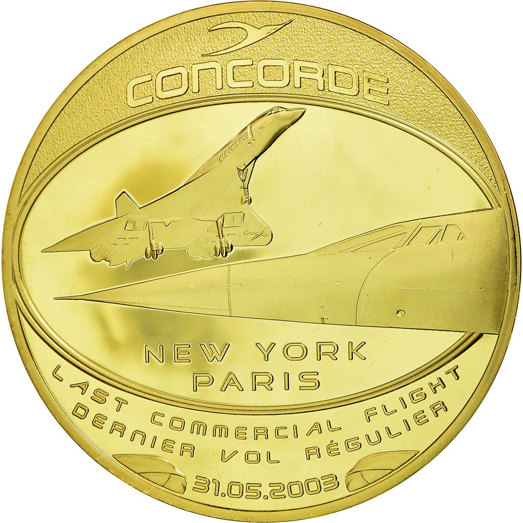 France, Medal, Adieu au Concorde, Dernier Vol New-York/Paris, 2013, MS(65-70)
