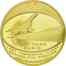 France, Medal, Adieu au Concorde, Dernier Vol New-York/Paris, 2013, MS(65-70)