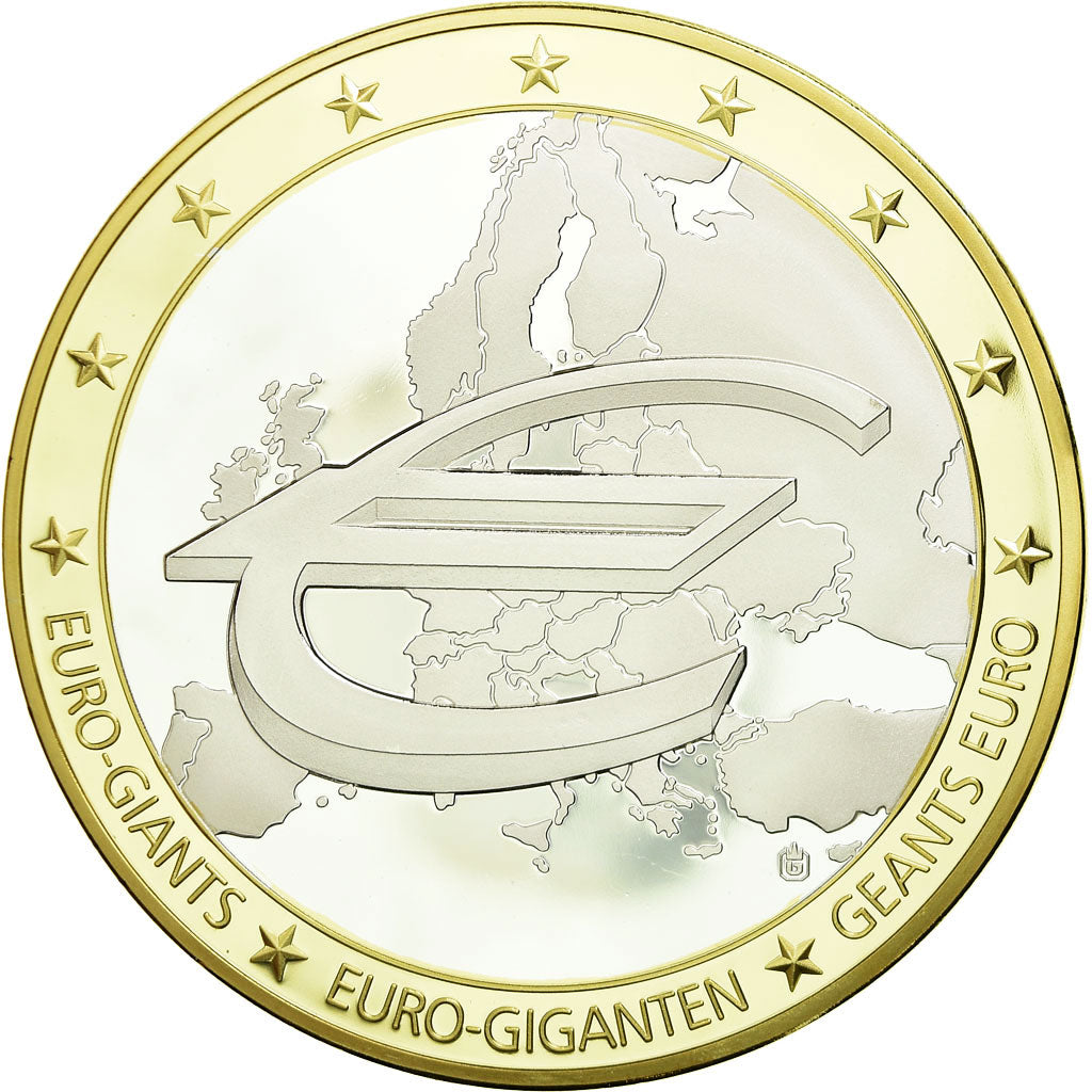 France, Medal, Euro, Argent Liquide, Numéraire, 2002, MS(65-70), Copper Gilt