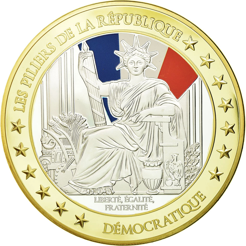 France, Medal, Les Piliers de la République, Démocratique, 2013, MS(65-70)