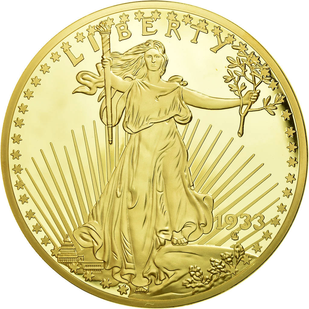 França, Medal, Reproduction Twenty Dollars Liberty, 2012, MS(65-70), Cobre