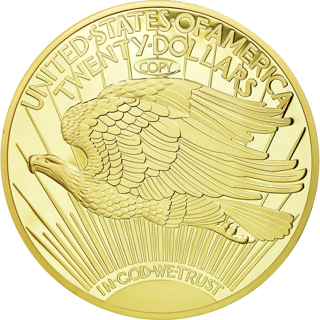 França, Medal, Reproduction Twenty Dollars Liberty, 2012, MS(65-70), Cobre