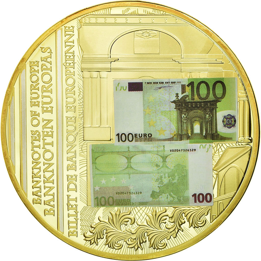 France, Médaille, Billet de Banque Européenne, 100 Euro, 2011, FDC, Copper