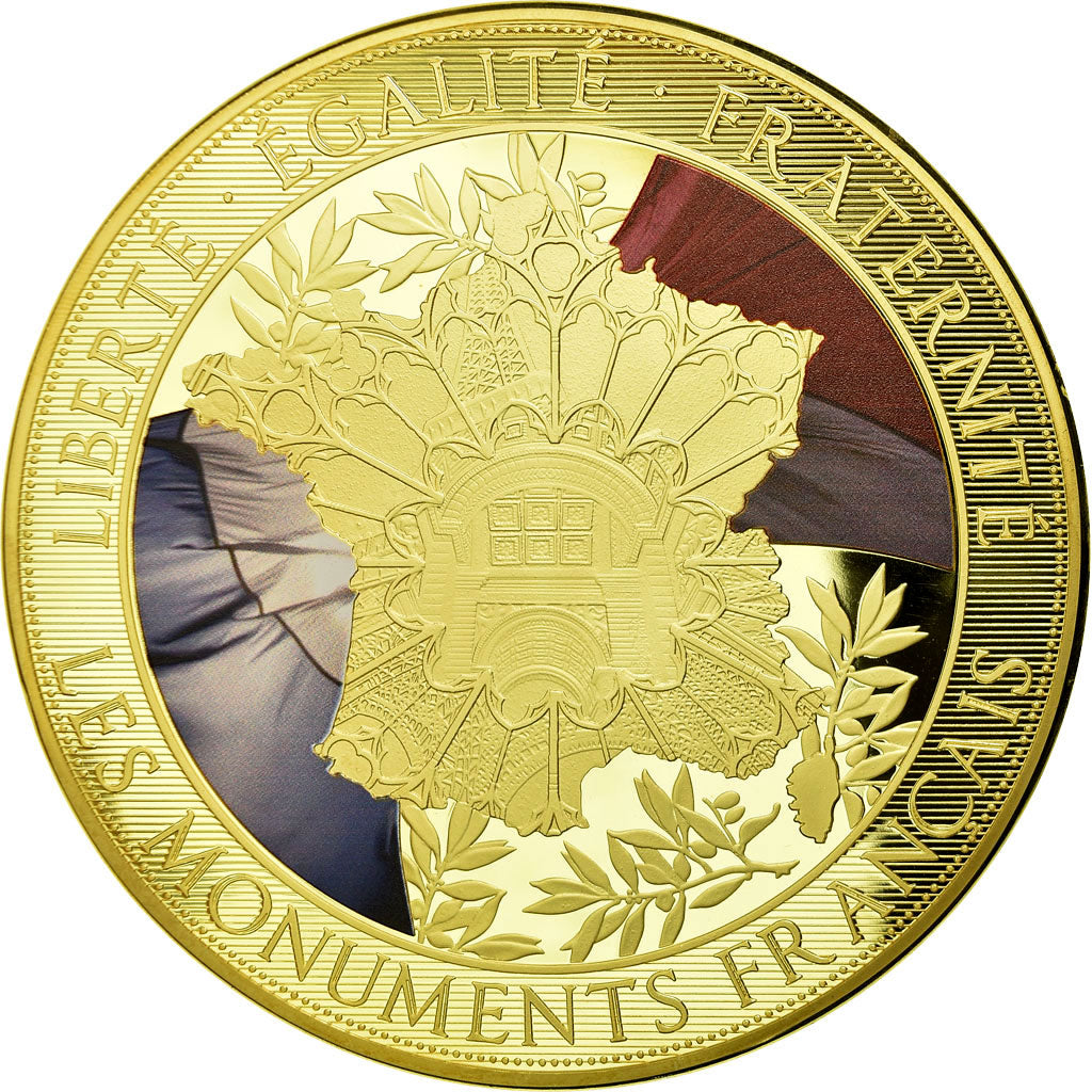 France, Medal, Les Monuments Français, La Tour Eiffel, 2017, MS(65-70), Copper