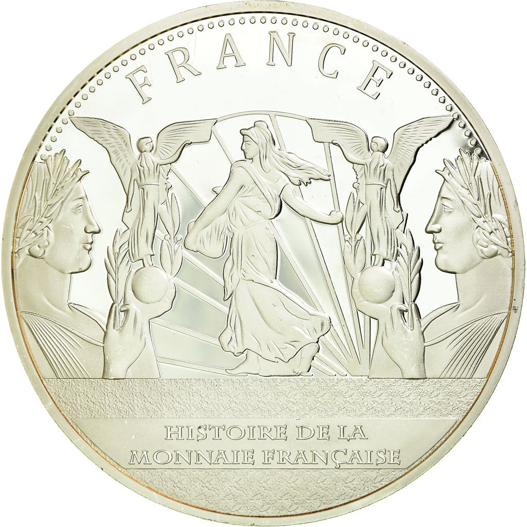 França, Medal, Reproduction 100 Francs Génie, 1887, MS(65-70), Cobre Dourado