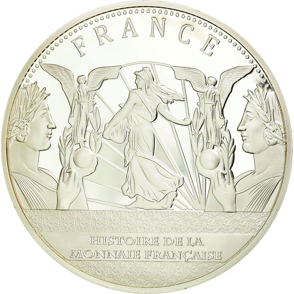 France, Médaille, Reproduction du Denier de Charlemagne, FDC, Copper Gilt