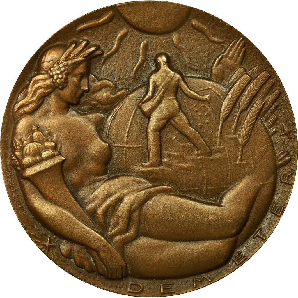 France, Medal, Art Déco, Concours Général Agricole, 1955, Cochet, MS(60-62)