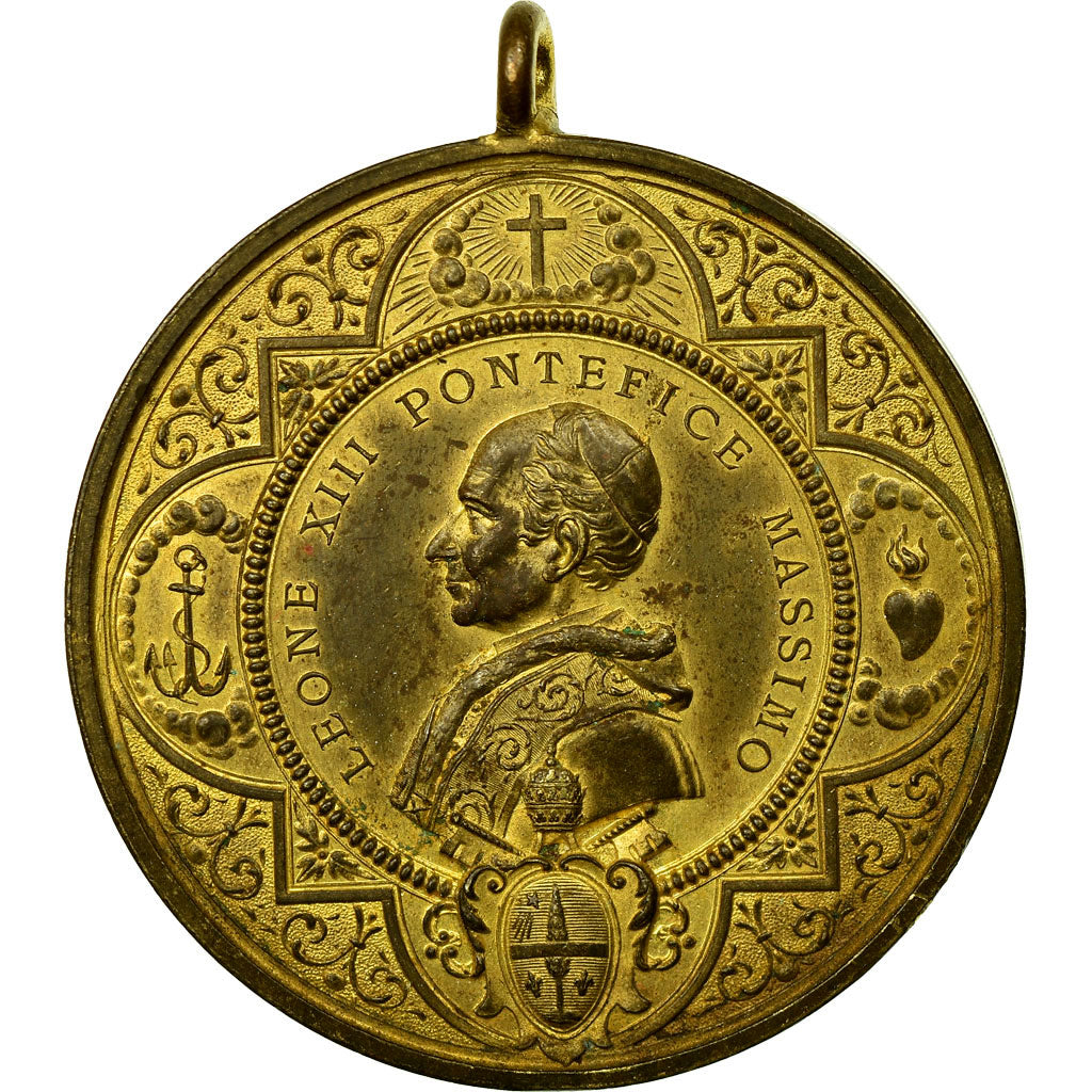 Vatican, Medal, Léon XIII, Jubilé, Rome, 1893, AU(50-53), Gilt Bronze