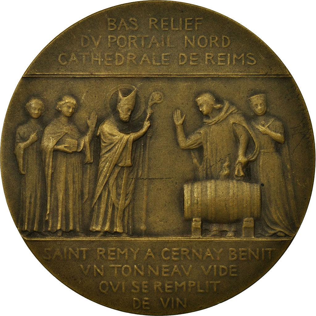 France, Medal, Champagne, Caves Henri Abelé, Reims, 1917, Yencesse, AU(50-53)