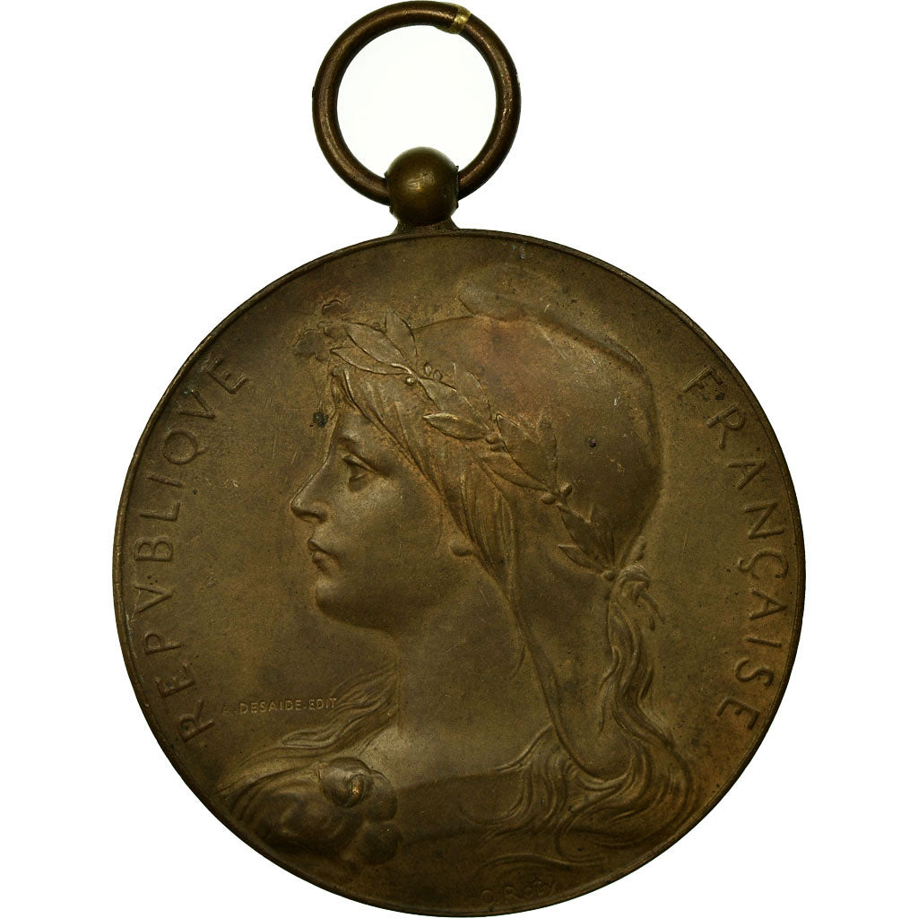 France, Medal, Fêtes Internationales, Ville de Roubaix, 1901, Roty, AU(50-53)