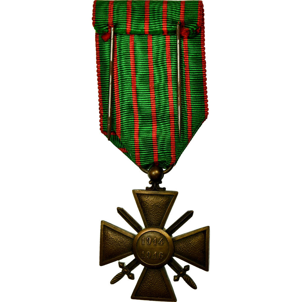 France, Croix de Guerre, 3 Citations, Medal, 1914-1916, Excellent Quality