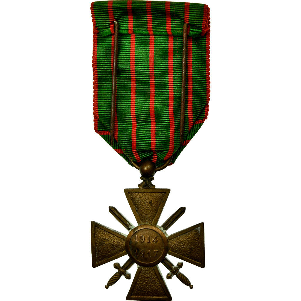 France, Croix de Guerre, Medal, 1914-1917, Very Good Quality, Bronze, 37