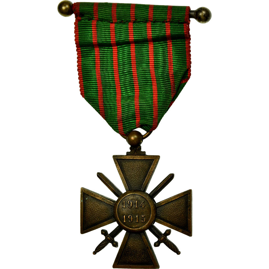 France, Croix de Guerre, Medal, 1914-1915, Excellent Quality, Bronze, 37