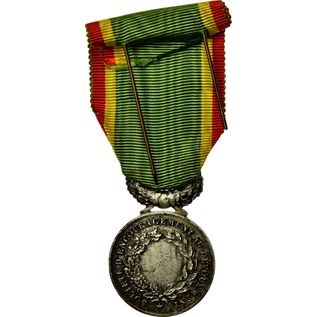 France, Société d'encouragement au dévouement, Medal, Good Quality, Silvered