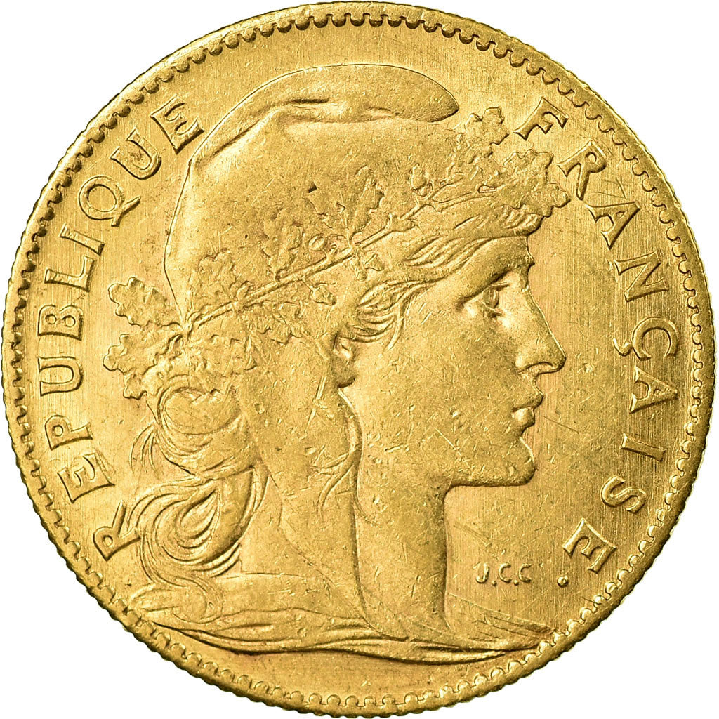 Münze, Frankreich, Marianne, 10 Francs, 1907, Paris, SS+, Gold, KM:846