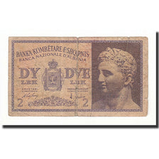 Albania, 2 Lek, 1940, KM:9, VG(8-10)