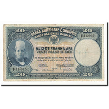 Albania, 20 Franka Ari, 1945, KM:12b, VG(8-10)