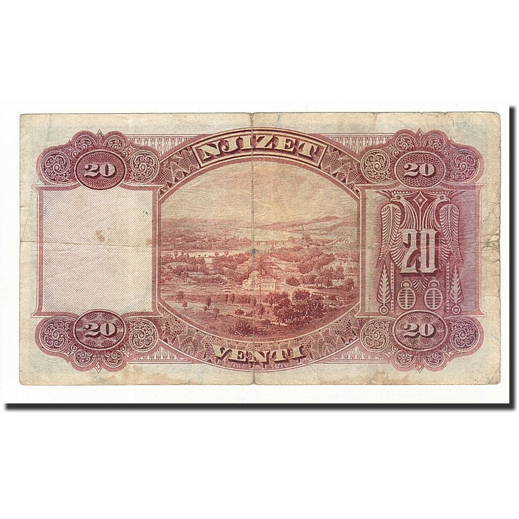 Albania, 20 Franka Ari, 1945, KM:12b, VG(8-10)