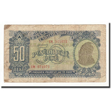 Albania, 50 Lekë, Undated (1949), KM:25, VG(8-10)
