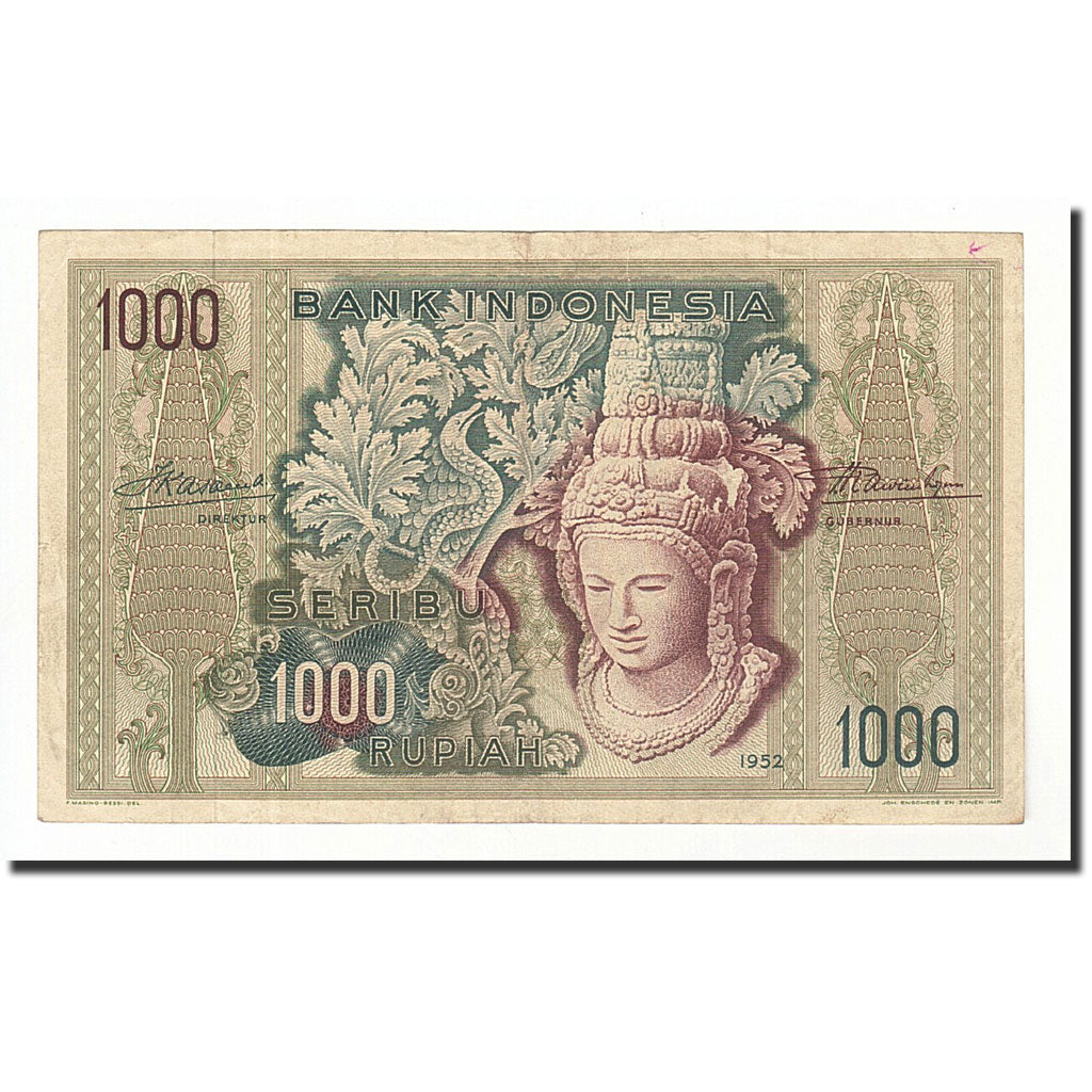 Indonesia, 1000 Rupiah, Undated (1952), KM:48, EF(40-45)