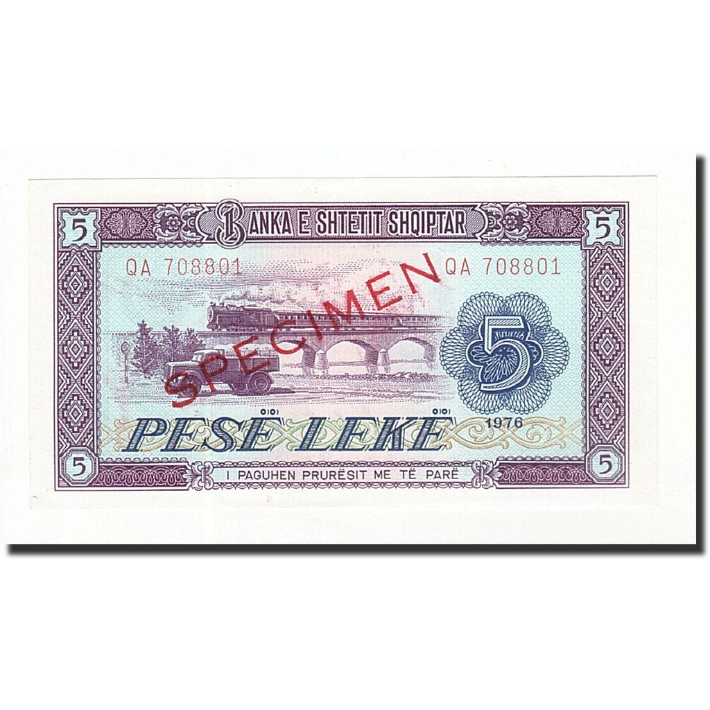 Albania, 5 Lekë, 1976, KM:42s2, UNC(65-70)