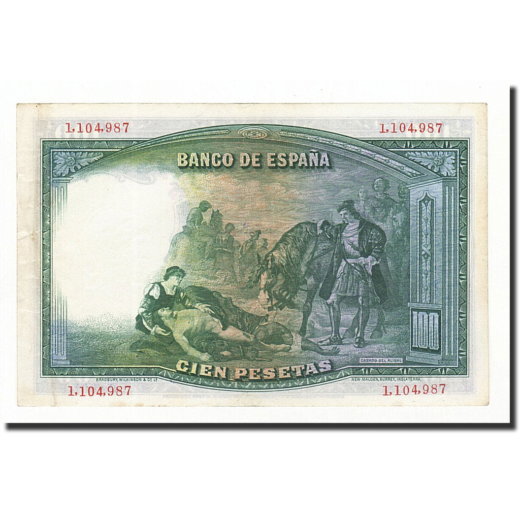 Biljet, Spanje, 100 Pesetas, 1931, 1931-04-25, KM:83, SUP