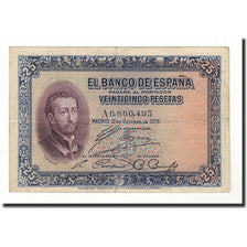 Billet, Espagne, 25 Pesetas, 1926, 1926-10-12, KM:71a, B+