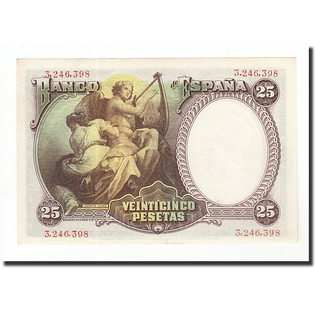 Banknote, Spain, 25 Pesetas, 1931, 1931-04-25, KM:81, UNC(65-70)