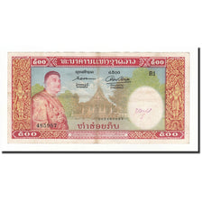 Biljet, Laos, 500 Kip, 1957, KM:7a, TTB