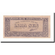 Banknote, Indonesia, 5 Sen, 1945, 1945-10-17, KM:14, UNC(65-70)