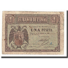 Spain, 1 Peseta, 1938, KM:107a, 1938-02-28, VG(8-10)