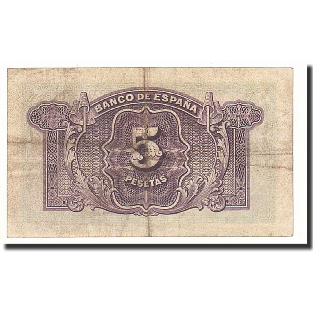 Banknote, Spain, 5 Pesetas, 1935, Undated, KM:85a, VF(20-25)