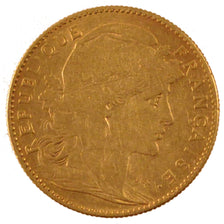 FRANCE, Marianne, 10 Francs, 1901, Paris, KM #846, AU(50-53), Gold, Gadoury...