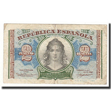 Banknote, Spain, 2 Pesetas, 1938, KM:95, VF(20-25)