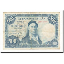 Spain, 500 Pesetas, 1954, KM:148a, 1954-07-22, VF(20-25)