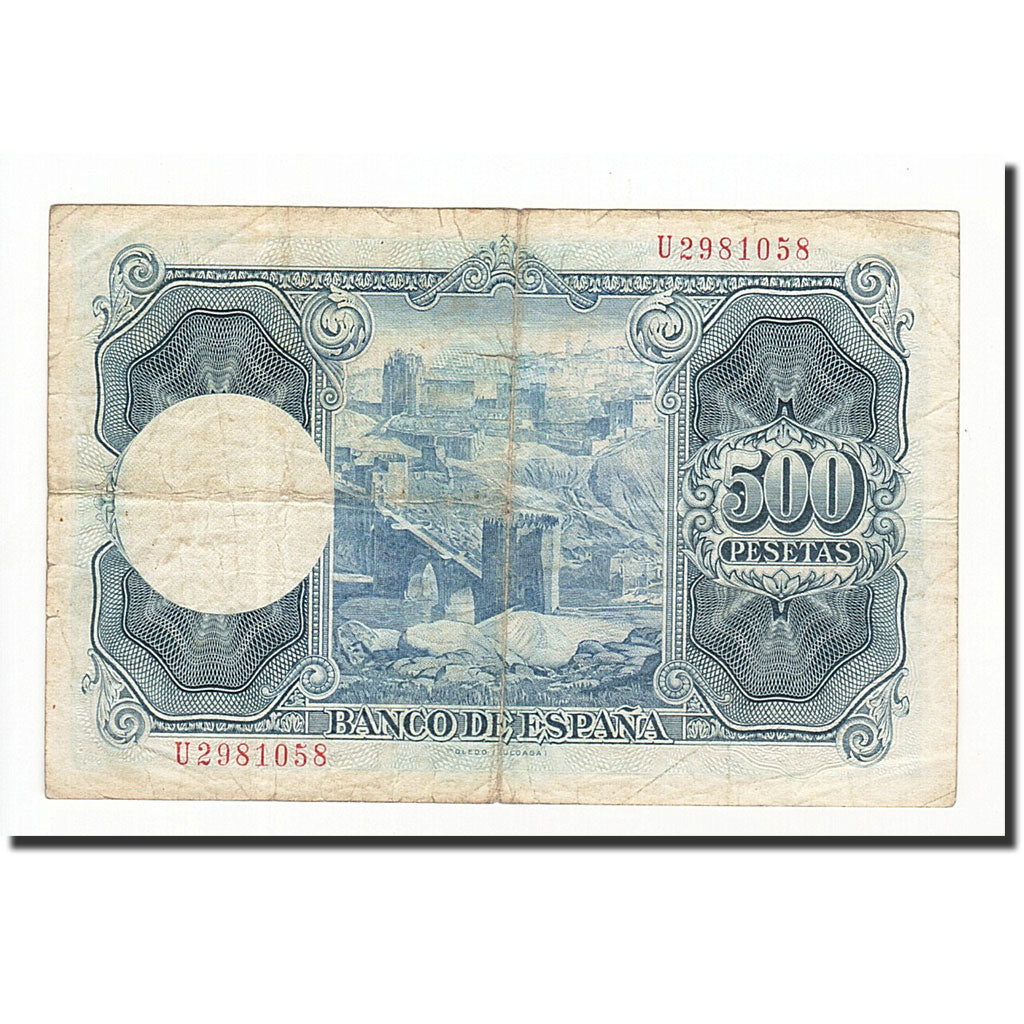 Spain, 500 Pesetas, 1954, KM:148a, 1954-07-22, VF(20-25)