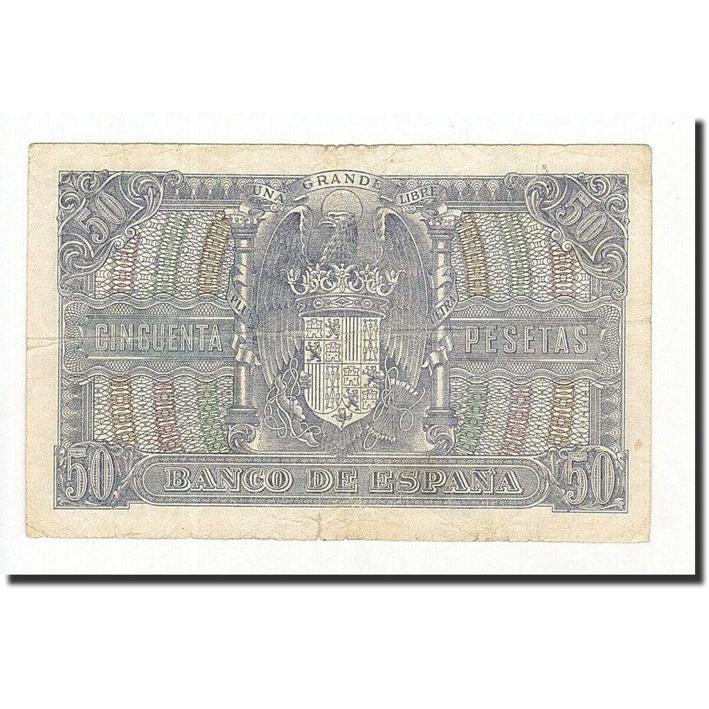 Banknote, Spain, 50 Pesetas, 1940, 1940-01-09, KM:117a, F(12-15)
