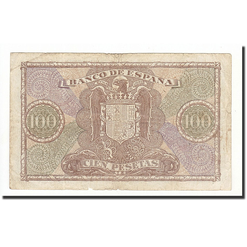 Billet, Espagne, 100 Pesetas, 1940, 1940-01-09, KM:118a, B+