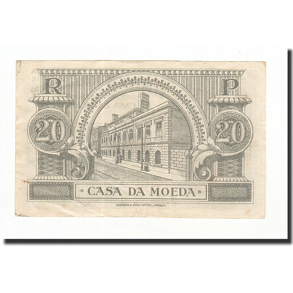 Portugal, 20 Centavos, 1922, KM:102, 1922-08-04, AU(55-58)