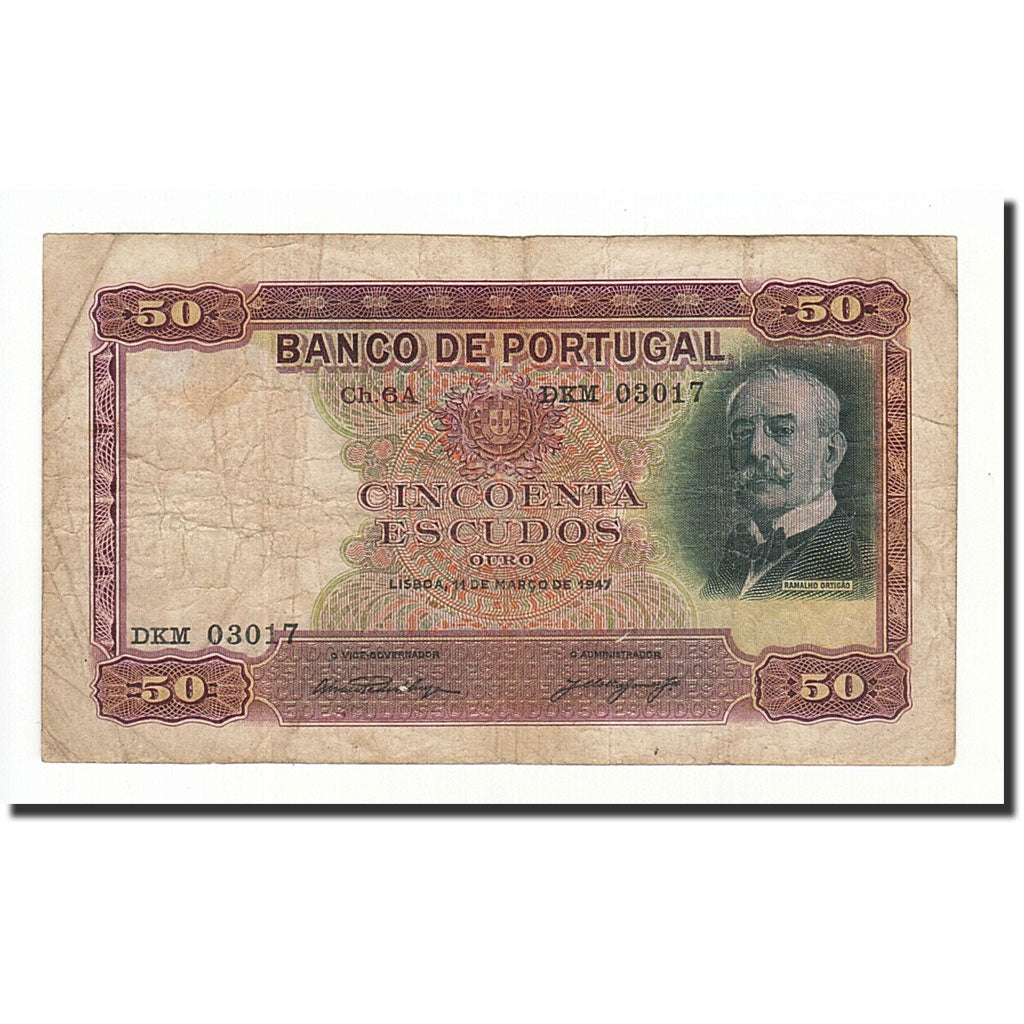 Portugal, 50 Escudos, 1947, KM:154, 1947-03-11, F(12-15)