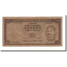Banknote, Timor, 100 Escudos, 1959, 1959-01-02, KM:24a, VG(8-10)