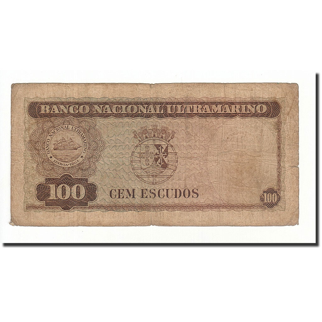 Banknote, Timor, 100 Escudos, 1959, 1959-01-02, KM:24a, VG(8-10)