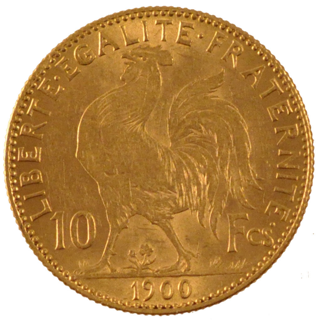 FRANCE, 10 Francs, 1900, AU(55-58), Gold, Gadoury #1017, 3.22