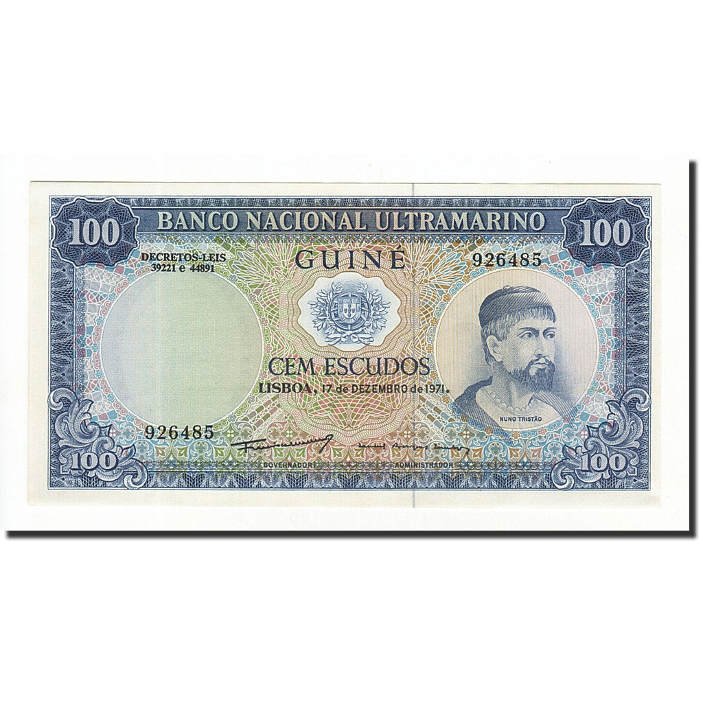 Billet, Portuguese Guinea, 100 Escudos, 1971, 1971-12-17, KM:45a, NEUF
